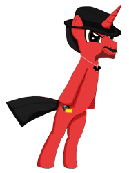 Size: 2592x3472 | Tagged: safe, artist:abarekiller2002, imported from derpibooru, oc, oc only, oc:mickey motion, unicorn, bipedal, hat, horn, male, michael jackson, simple background, smooth criminal, solo, transparent background