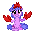 Size: 110x104 | Tagged: safe, artist:botchan-mlp, imported from derpibooru, crab, earth pony, pony, animated, cancer (g4), cancer (horoscope), desktop ponies, female, mare, pixel art, ponyscopes, simple background, sprite, transparent background