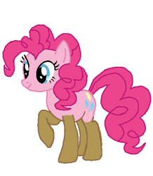 Size: 422x483 | Tagged: safe, artist:qjosh, imported from derpibooru, igneous rock pie, pinkie pie, earth pony, pony, character to character, female, female to male, male, rule 63, simple background, solo, transformation, transformation sequence, transgender transformation, white background