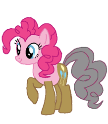Size: 421x483 | Tagged: safe, artist:qjosh, imported from derpibooru, igneous rock pie, pinkie pie, earth pony, pony, character to character, female, female to male, male, rule 63, simple background, transformation, transformation sequence, transgender transformation, white background