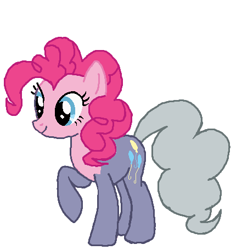 Size: 441x455 | Tagged: safe, artist:qjosh, imported from derpibooru, part of a set, limestone pie, pinkie pie, earth pony, pony, character to character, female, part of a series, simple background, transformation, transformation sequence, white background