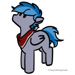Size: 3000x3000 | Tagged: safe, artist:purple wingshade, imported from derpibooru, oc, oc only, oc:silver sky, pegasus, pony, bandana, cute, high res, male, simple background, solo, stallion, transparent background