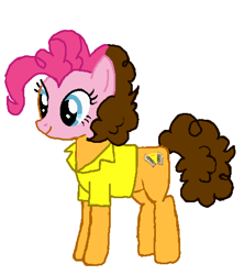 Size: 410x462 | Tagged: safe, artist:qjosh, imported from derpibooru, cheese sandwich, pinkie pie, earth pony, character to character, female, female to male, male, rule 63, simple background, transformation, transformation sequence, transgender transformation, white background
