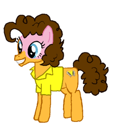 Size: 412x459 | Tagged: safe, artist:qjosh, imported from derpibooru, cheese sandwich, pinkie pie, earth pony, pony, character to character, female, female to male, grin, male, rule 63, simple background, smiling, transformation, transformation sequence, transgender transformation, white background
