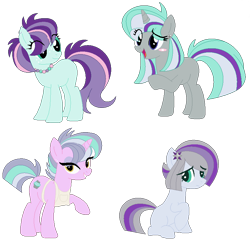 Size: 850x818 | Tagged: safe, artist:heavenlyblazeadopts, imported from derpibooru, earth pony, unicorn, 2016, horn, magical lesbian spawn, offspring, parent:maud pie, parent:starlight glimmer, parents:starmaud, simple background, transparent background