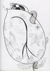 Size: 4000x5713 | Tagged: safe, artist:ja0822ck, imported from derpibooru, fluttershy, butterfly, flower, traditional art, yay