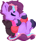 Size: 121x137 | Tagged: safe, artist:rhythmpixel, imported from derpibooru, oc, oc only, oc:sweet vibes, clothes, digital art, female, hoodie, mare, pixel art, simple background, sleeping, solo, transparent background, unshorn fetlocks