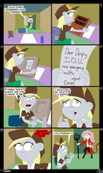 Size: 4134x6890 | Tagged: safe, imported from derpibooru, derpy hooves, fluttershy, human, equestria girls, comic, the simpsons