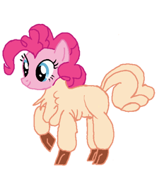 Size: 445x494 | Tagged: safe, artist:qjosh, imported from derpibooru, pinkie pie, alpaca, earth pony, pony, them's fightin' herds, character to character, community related, female, paprika (tfh), simple background, transformation, transformation sequence, white background