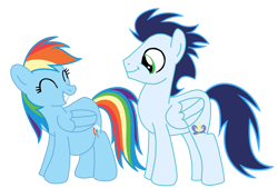 Size: 2856x1935 | Tagged: artist needed, source needed, safe, imported from derpibooru, rainbow dash, soarin', pegasus, pony, female, male, mare, preggo dash, pregnant, shipping, simple background, soarindash, stallion, straight, transparent background