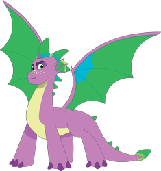 Size: 3674x3905 | Tagged: safe, artist:prixy05, imported from derpibooru, spike, dragon, dragon lord spike, g5, male, my little pony: tell your tale, older, older spike, simple background, spike (g5), spread wings, transparent background, vector, wings