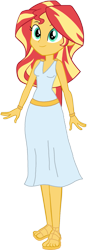 Size: 527x1517 | Tagged: safe, artist:invisibleink, artist:tylerajohnson352, imported from derpibooru, sunset shimmer, equestria girls, armlet, bracelet, clothes, dress, eyelashes, feet, goddess, greek clothes, jewelry, sandals, simple background, solo, white background