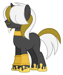 Size: 2496x2976 | Tagged: safe, artist:motownwarrior01, imported from derpibooru, oc, oc only, oc:gullin, unicorn, base used, bracelet, facial hair, gold, hair over one eye, horn, jewelry, male, nose piercing, nose ring, piercing, simple background, smiling, solo, stallion, transparent background