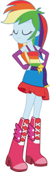 Size: 337x1154 | Tagged: safe, artist:tylerajohnson352, imported from derpibooru, rainbow dash, human, equestria girls, bare shoulders, belt, boots, clothes, dress, fall formal outfits, female, fingerless gloves, gloves, high heel boots, high heels, legs, my little pony equestria girls, my little pony equestria girls: summertime shorts, pictures of legs, shoes, simple background, skirt, transparent background, vector