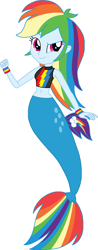 Size: 945x2412 | Tagged: safe, artist:rebelprincess59, imported from derpibooru, rainbow dash, mermaid, equestria girls, female, mermaidized, simple background, solo, species swap, white background