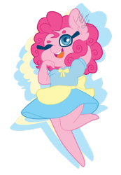 Size: 522x755 | Tagged: safe, artist:akaito-twin, imported from derpibooru, pinkie pie, female, simple background, solo, transparent background