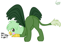 Size: 2048x1536 | Tagged: safe, artist:gregory-the-griffon, imported from derpibooru, oc, oc:gregory griffin, griffon, male, pose, simple background, solo, sultry pose, transparent background