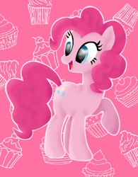 Size: 790x1011 | Tagged: safe, artist:kyakraft22, imported from derpibooru, pinkie pie, earth pony, cupcake, female, food