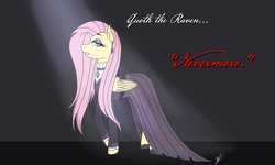 Size: 3000x1800 | Tagged: safe, artist:orderlyxchaos, imported from ponybooru, fluttershy, pegasus, fluttergoth, solo