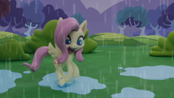Size: 1920x1080 | Tagged: safe, edit, edited screencap, imported from derpibooru, screencap, fluttershy, pegasus, pony, my little pony: pony life, my little pony: stop motion short, cute, smiling