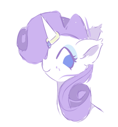 Size: 646x697 | Tagged: safe, artist:skylinepony_, imported from derpibooru, rarity, pony, unicorn, cute, female, horn, horn ring, jewelry, looking at you, ring, simple background, solo, white background