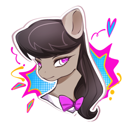 Size: 2050x2081 | Tagged: safe, artist:acha4753, imported from derpibooru, octavia melody, earth pony, pony, bust, female, heart, mare, portrait, simple background, solo, white background