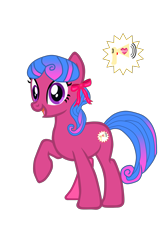 Size: 2000x3000 | Tagged: safe, artist:darkpinkmonster, artist:kinnichi, artist:user15432, imported from derpibooru, oc, oc only, oc:heart-loud horn, earth pony, pony, base used, bow, cutie mark, earth pony oc, female, full body, gradient mane, gradient tail, hair bow, hooves, mare, open mouth, open smile, raised hoof, simple background, smiling, solo, standing, tail, transparent background