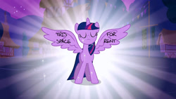 Size: 2184x1229 | Tagged: safe, edit, edited screencap, imported from derpibooru, screencap, twilight sparkle, alicorn, pony, magical mystery cure, female, mare, toy story, toy story 2, twilight sparkle (alicorn)