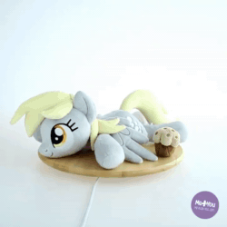 Size: 720x720 | Tagged: safe, artist:meplushyou, imported from derpibooru, derpy hooves, pegasus, pony, alicorn costume, animated, clothes, costume, fake horn, fake wings, irl, lying down, nightmare night costume, photo, plushie, prone, solo, sploot, toilet paper roll, toilet paper roll horn, turnaround, twilight muffins, twilight sparkle costume, webm, wig