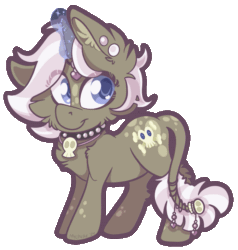 Size: 673x706 | Tagged: safe, artist:mychelle, imported from derpibooru, oc, oc:ever after, pony, unicorn, animated, chibi, female, gif, horn, magic, mare, solo