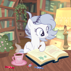 Size: 1280x1273 | Tagged: safe, artist:vi45, imported from derpibooru, oc, oc:white star, pegasus, pony, book, female, mare, solo