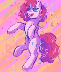 Size: 1098x1280 | Tagged: safe, artist:evil-lamp, imported from derpibooru, pinkie pie, earth pony, pony, confetti, female