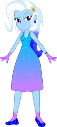 Size: 696x1551 | Tagged: safe, artist:invisibleink, artist:tylerajohnson352, imported from derpibooru, trixie, equestria girls, beautiful, bracelet, clothes, colorful, dress, female, flats, glitter, hairpin, jewelry, shoes, sparkles, sparkly dress, sparkly hair