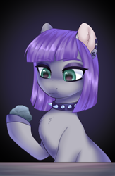 Size: 2600x4000 | Tagged: safe, artist:lina, imported from derpibooru, maud pie, boulder (g4), choker, collaboration, collaboration:meet the best showpony, rock
