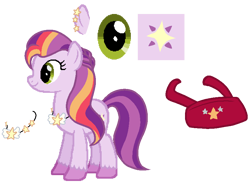 Size: 858x627 | Tagged: safe, artist:fedethedox2121, imported from derpibooru, earth pony, pony, spoiler:g5, spoiler:my little pony: tell your tale, spoiler:tyts02e11, bag, cutie mark, ear piercing, female, g5, g5 to g4, generation leap, jewelry, mare, my little pony: tell your tale, necklace, piercing, reference sheet, smiling, solo, sunny starscout's mother, tail, unshorn fetlocks, written in the starscouts