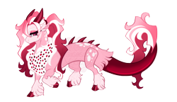 Size: 4700x2700 | Tagged: safe, artist:gigason, imported from derpibooru, oc, oc:pepperpot, draconequus, offspring, parent:cayenne, parent:discord, simple background, solo, transparent background