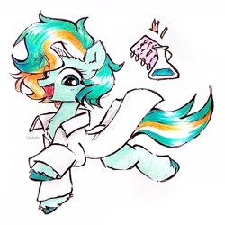 Size: 1987x1988 | Tagged: safe, artist:liaaqila, imported from derpibooru, oc, oc only, oc:misty eyes, earth pony, pony, cutie mark, earth pony oc, simple background, solo, traditional art, white background