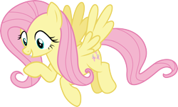 Size: 4967x3000 | Tagged: safe, artist:cloudy glow, imported from derpibooru, fluttershy, pegasus, pony, female, flying, mare, simple background, solo, transparent background, vector