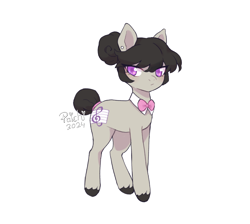 Size: 1660x1485 | Tagged: safe, artist:paichitaron, imported from derpibooru, octavia melody, earth pony, pony, alternate cutie mark, alternate hairstyle, ear piercing, earring, female, hair bun, jewelry, mare, piercing, signature, simple background, solo, tail, tail bun, transparent background, unshorn fetlocks
