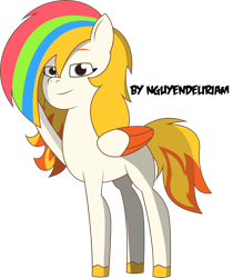 Size: 6114x7288 | Tagged: safe, artist:nguyendeliriam, imported from derpibooru, flare (g5), g5, looking at you, multicolored hair, my little pony: tell your tale, rainbow hair