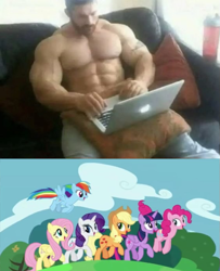 Size: 563x692 | Tagged: safe, edit, edited screencap, imported from derpibooru, screencap, applejack, fluttershy, pinkie pie, rainbow dash, rarity, twilight sparkle, alicorn, human, pony, all bottled up, best friends until the end of time, g4, irl, irl human, mane six, meme, photo, twilight sparkle (alicorn)