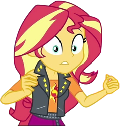 Size: 2402x2520 | Tagged: safe, edit, edited screencap, editor:homersimpson1983, imported from derpibooru, screencap, sunset shimmer, human, equestria girls, background removed, clothes, female, not a vector, simple background, solo, transparent background