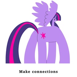 Size: 640x640 | Tagged: safe, artist:piccolocomprehensive, imported from derpibooru, twilight sparkle, alicorn, pony, dot eyes, female, simple background, small head, solo, spread wings, stylistic suck, thick legs, twilight sparkle (alicorn), ugly corporate art style, white background, wings