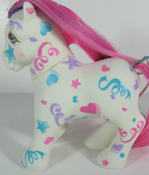 Size: 510x600 | Tagged: safe, imported from derpibooru, birthday pony, female, g1, irl, photo, solo, toy