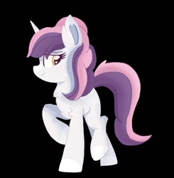 Size: 1253x1280 | Tagged: safe, imported from derpibooru, oc, oc only, oc:sweetieck dreams, pony, unicorn, black background, cute, female, filly, foal, horn, simple background, solo, unicorn horn, unicorn oc