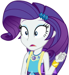 Size: 2337x2520 | Tagged: safe, edit, edited screencap, editor:homersimpson1983, imported from derpibooru, screencap, rarity, human, equestria girls, background removed, backpack, female, geode of shielding, magical geodes, not a vector, rarity peplum dress, simple background, solo, transparent background