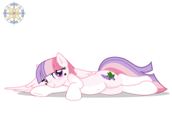 Size: 4096x3000 | Tagged: safe, artist:r4hucksake, imported from derpibooru, oc, oc only, oc:lavender blush, pegasus, pony, belly, belly button, coat markings, countershading, female, looking at you, mare, round belly, simple background, smiling, socks (coat markings), solo, transparent background