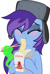 Size: 2352x3500 | Tagged: safe, artist:moliminous, oc, oc only, oc:cher nobyl, pony, female, food, mare, noodles, ramen