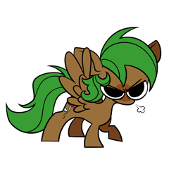 Size: 3000x3000 | Tagged: safe, artist:neonishe, imported from derpibooru, oc, oc only, oc:peatmoss, pegasus, pony, angry, cute, simple background, solo, transparent background