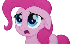 Size: 1280x800 | Tagged: safe, edit, edited screencap, editor:dracoawesomeness, imported from derpibooru, screencap, pinkie feather, pinkie pie, earth pony, my little pony: the movie, adorable face, cute, distraught, female, pinkiebetes